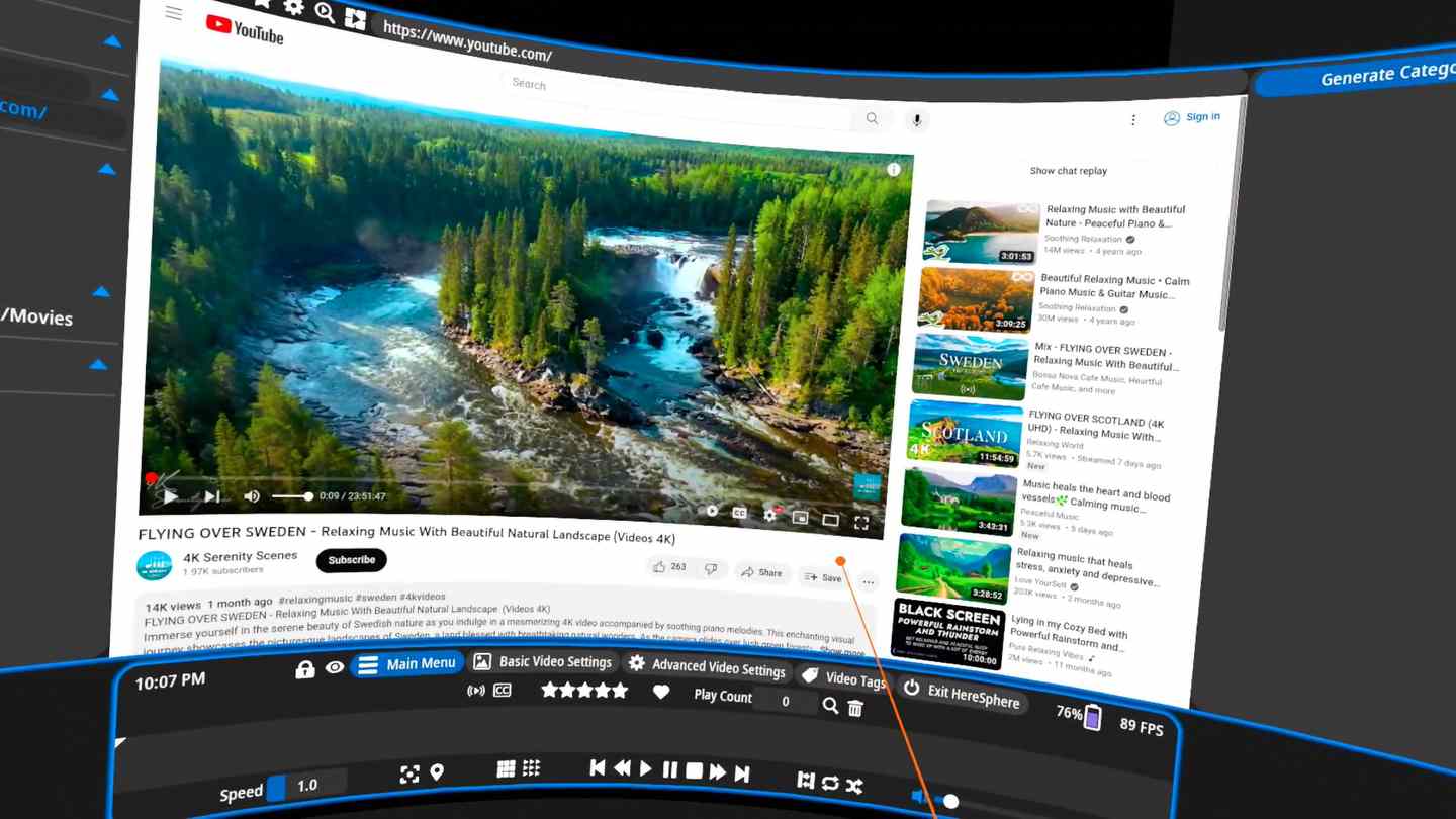 Meta Quest 游戏《H视频VR播放器》HereSphere VR Video Player