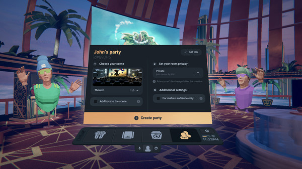 Oculus Go/Quest 在线影视应用《CineVR》多人在线影院