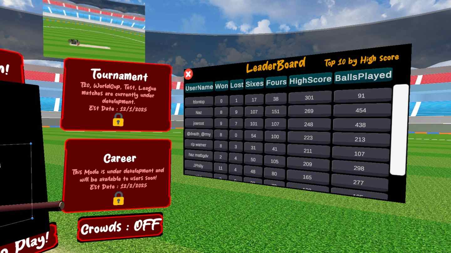 Oculus Quest游戏《板球狂热终极版》Cricket Frenzy Ultimate | Bat like a Pro