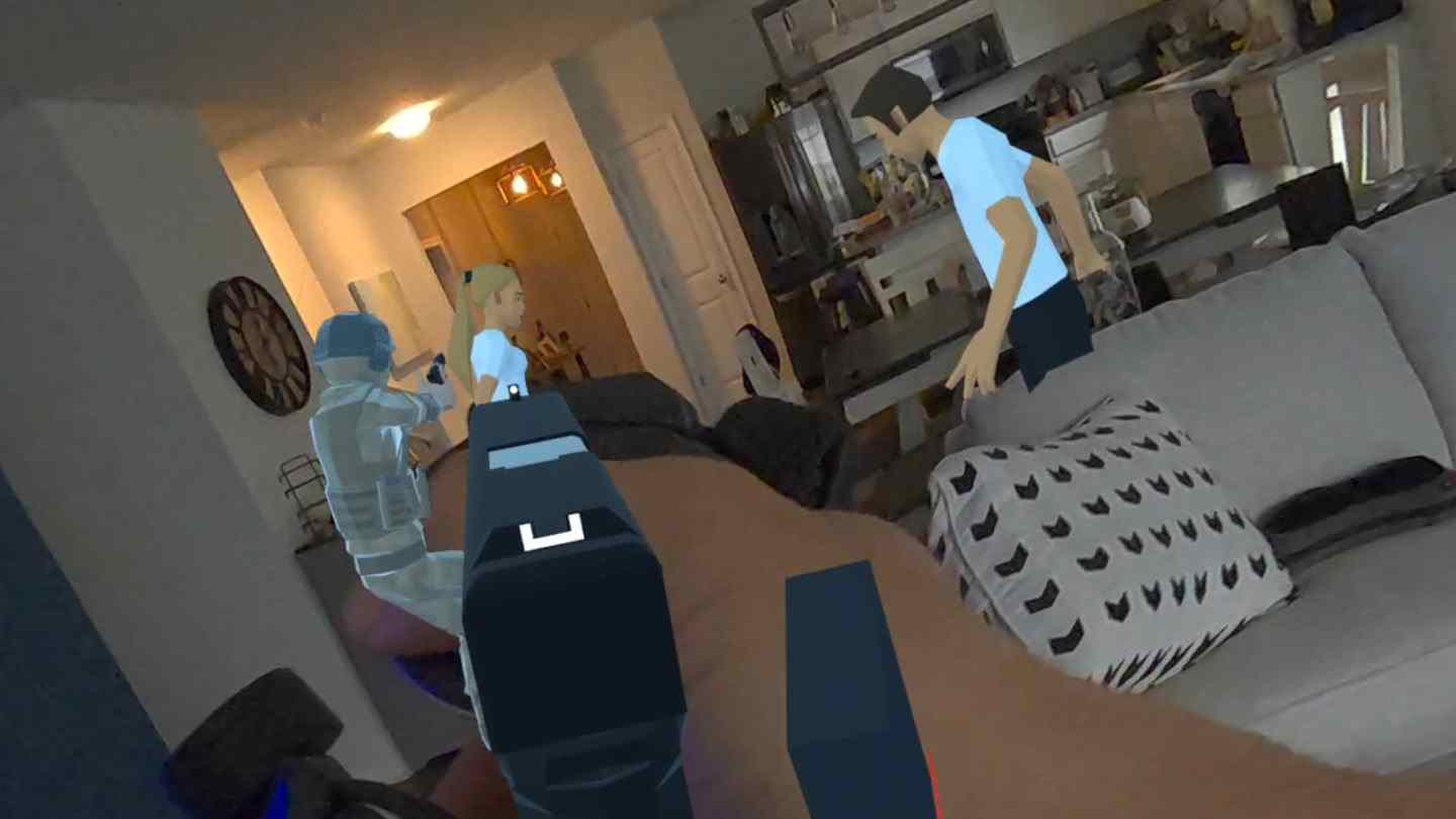 Meta Quest 游戏《咔哒咔哒 枪战》Click Clack Mixed Reality